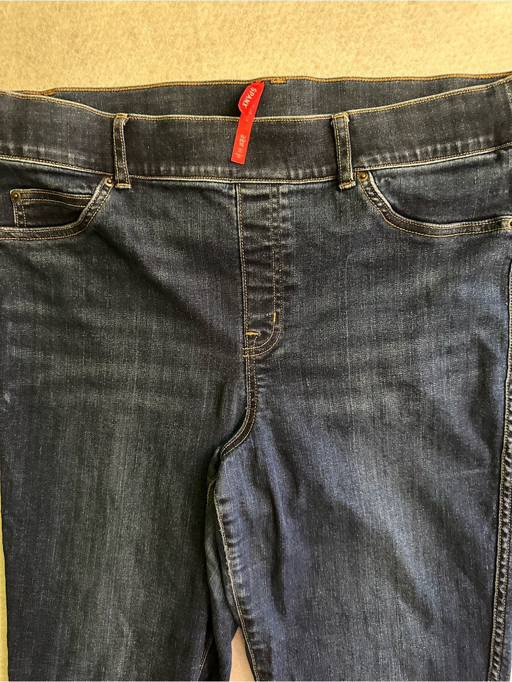 SPANXshape EveryWear Pull-On Ankle Skinny Jeans Dark Indigo Wash Size XL